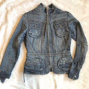 Banana republic moto denim jacket